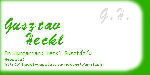 gusztav heckl business card